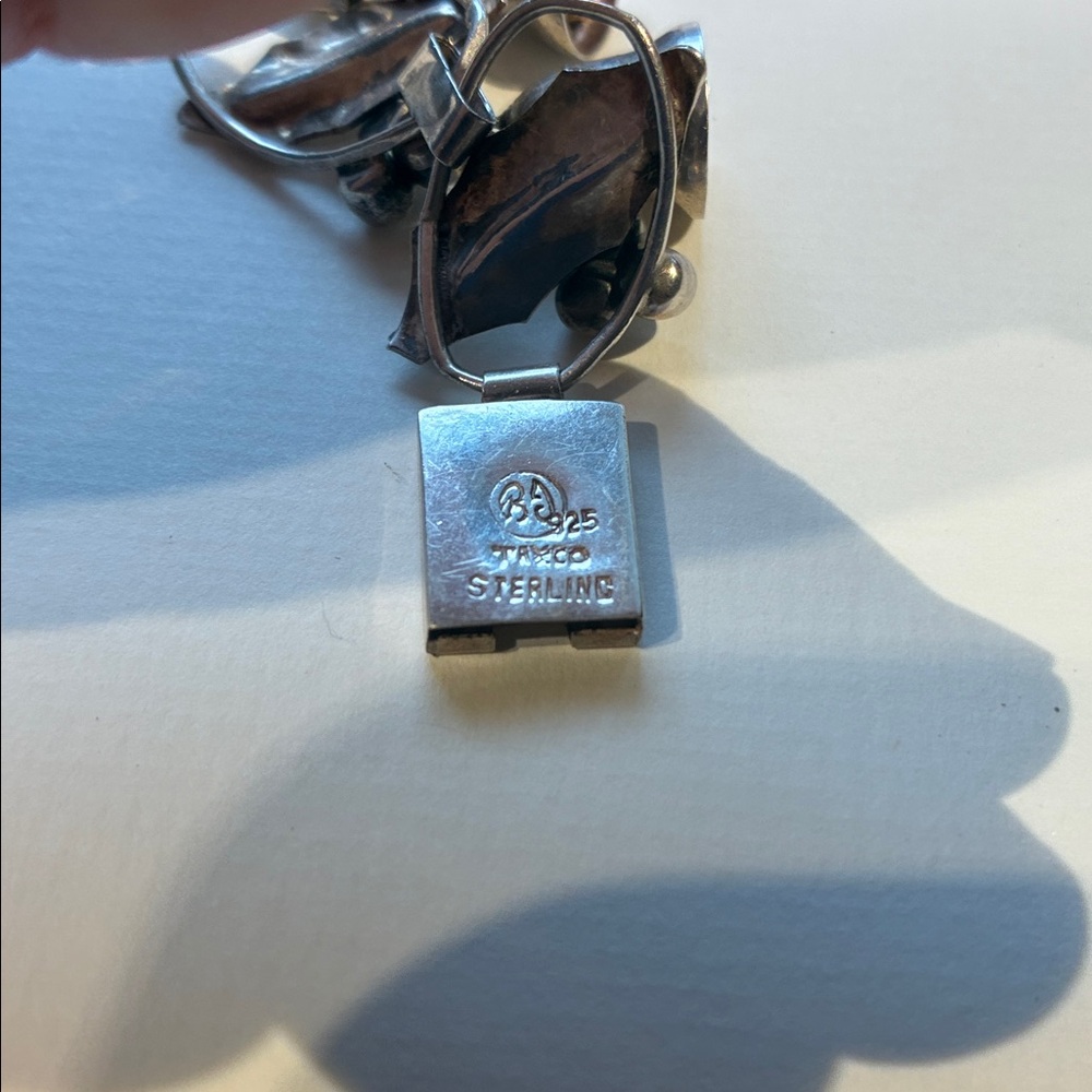 Sterling Silver Taxco Holly and Bells Bracelet - Picture 4 of 4